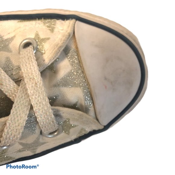 CONVERSE Kids Glitter Stars High Tops 13 - Picture 6 of 7